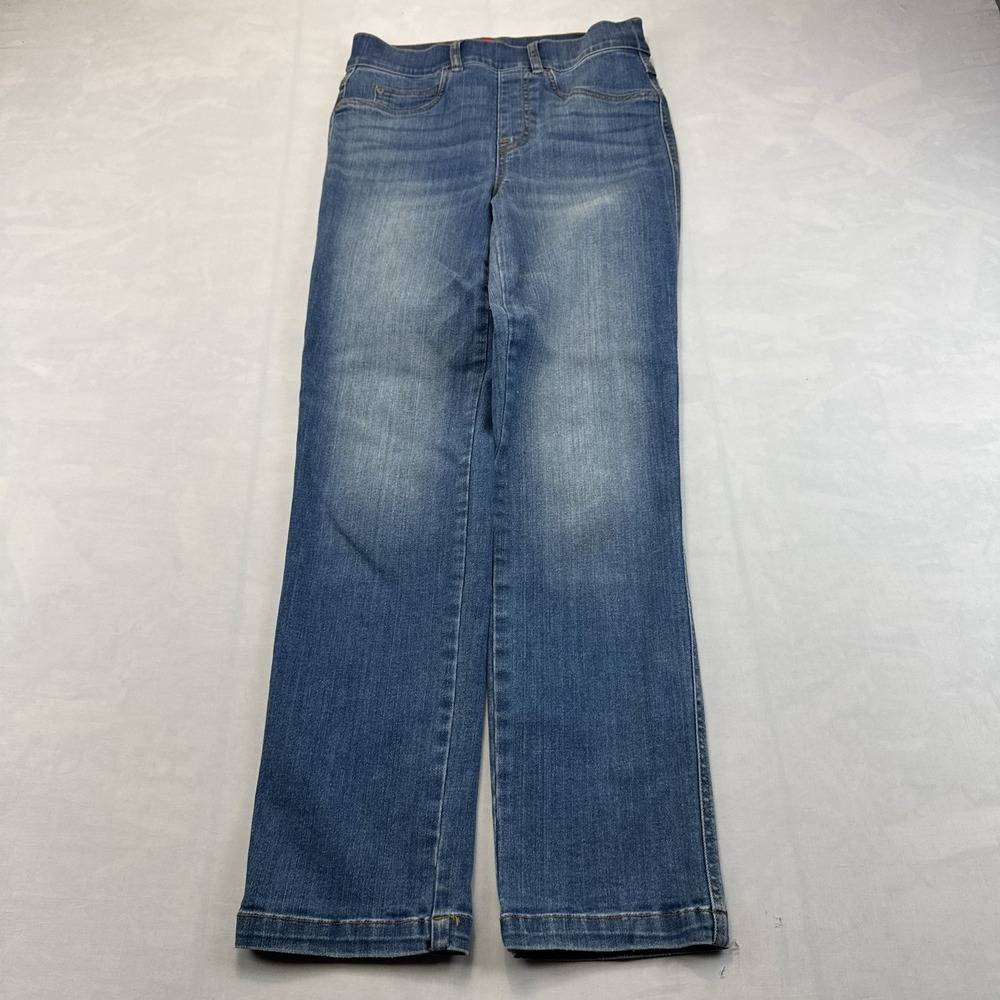 SPANX Women's XS Blue Denim Pull-On Jeans Stretch Straight Leg